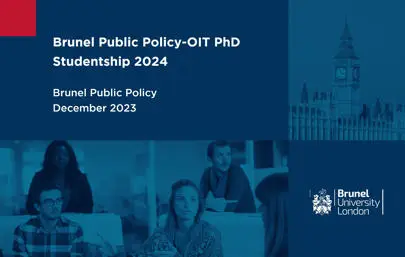 image of New opportunity: Brunel Public Policy-OIT PhD Studentship 2024