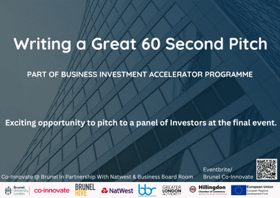 image of Business Investment Accelerator Programme: Writing a Great 60 Second Pitch