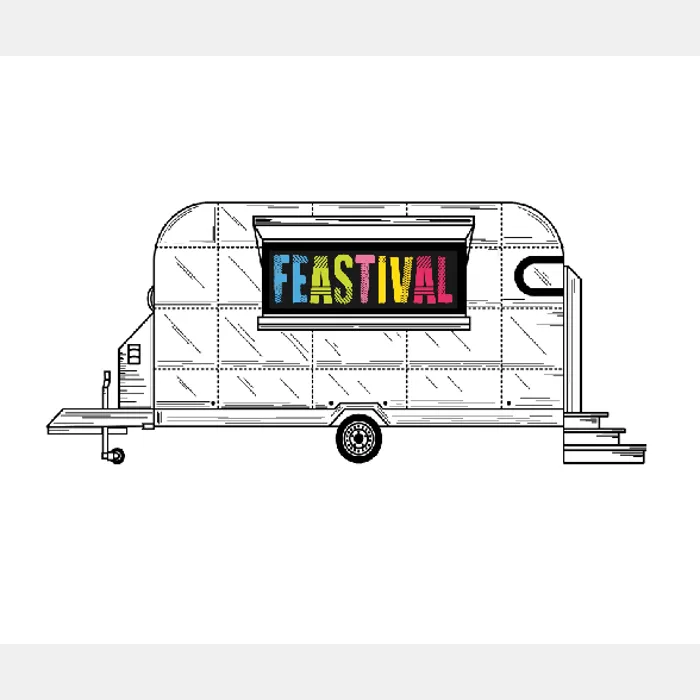 Feastival foodtruck logo square png