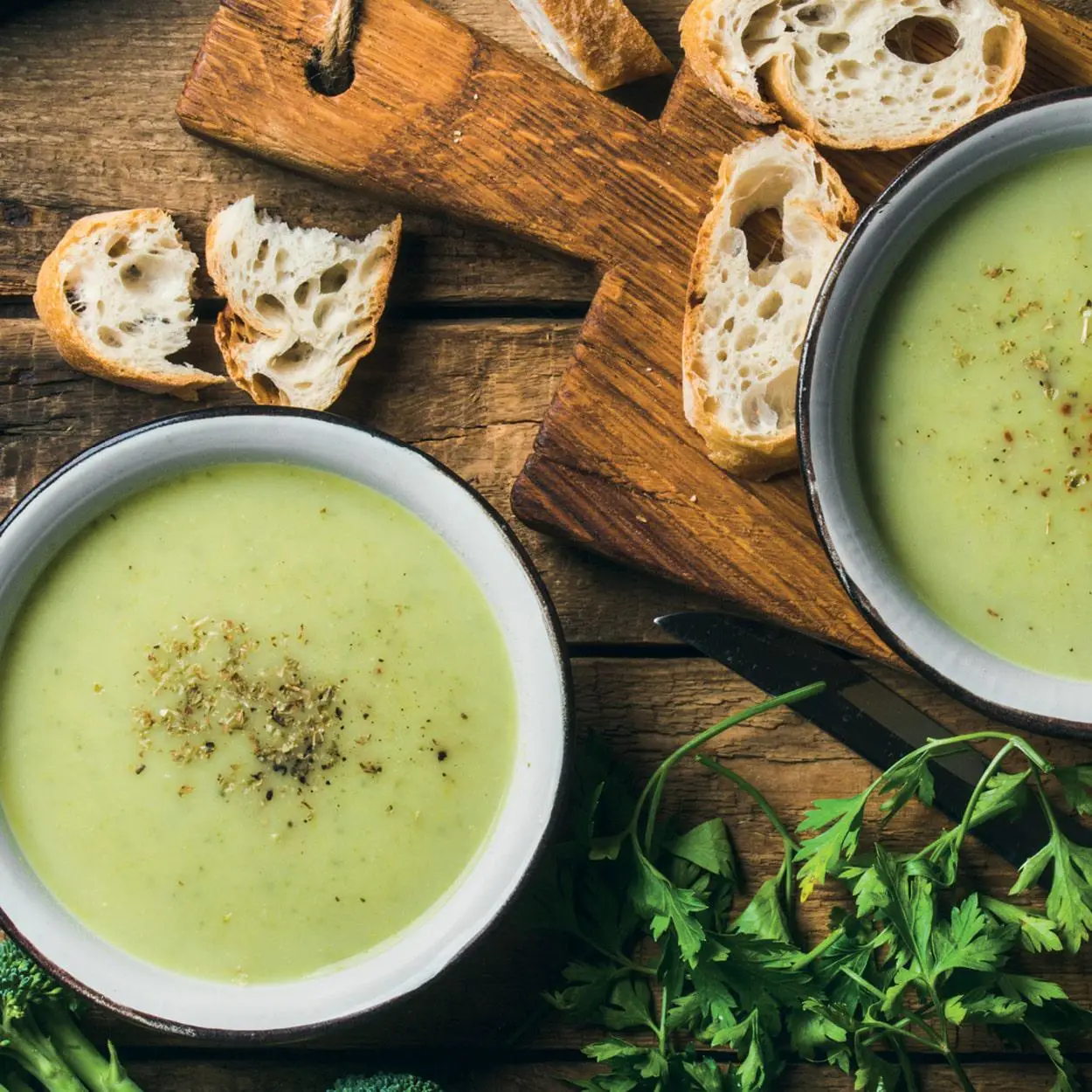 Broccoli Stalk and Blue Cheese Soup-min