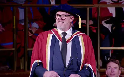 image of Greg Davies awarded honorary doctorate by Brunel University London