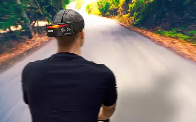 image of Head-mounted device allows deaf cyclists to 'feel' surrounding traffic