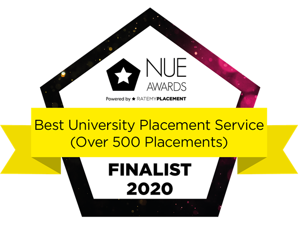 Best University Placement Service (Over 500 Placements) Finalist Badge 2020