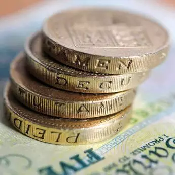close photo of British pounds