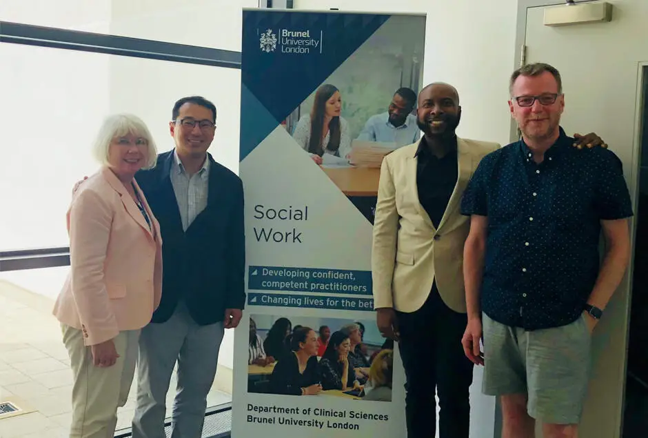 Brunel social work team with Phillip Hong from Loyola Uni