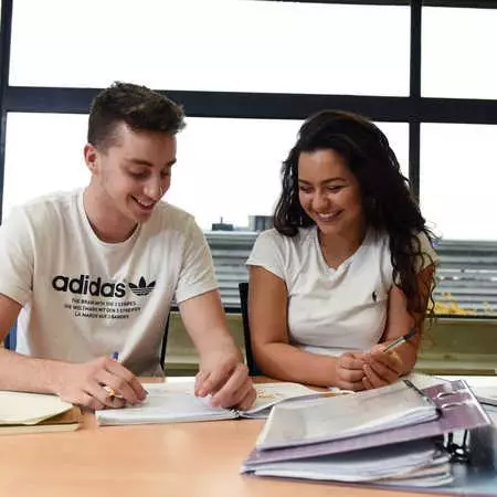 Students studying together at Brunel University London