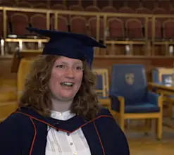 Rachael Brunel Social Work graduate on her graduation day