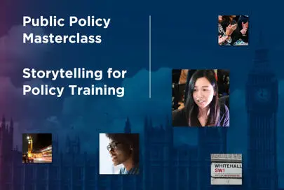 image of Event alert: Public Policy Masterclass and Storytelling for Policy Training