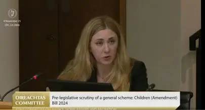 image of Written and oral evidence to Oireachtas Joint Committee on amendments to the Children Act 2001: Louise Forde
