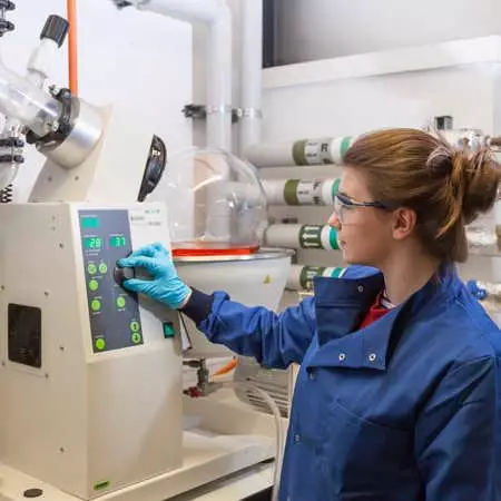 Chemical engineering student on work placement