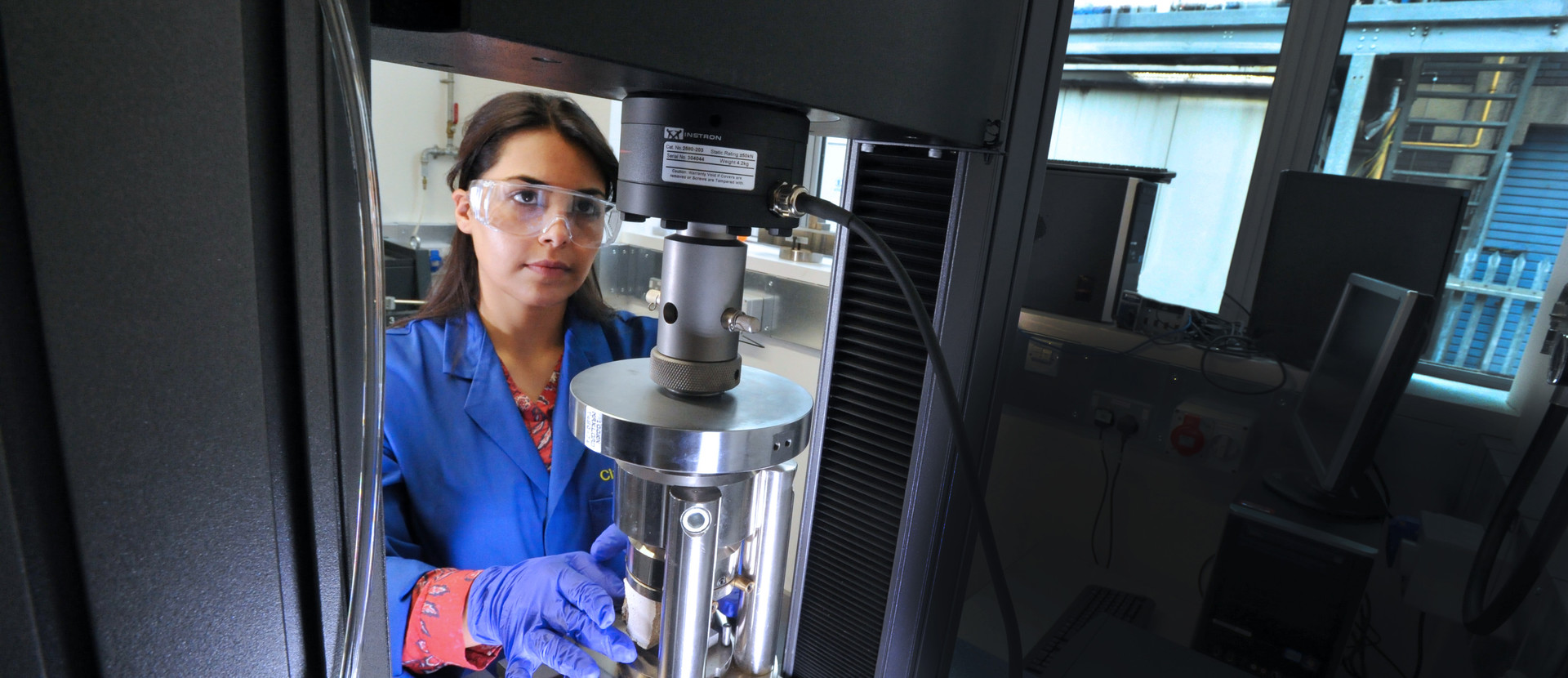 postgraduate student in civil engineering lab