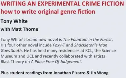image of Writing an experimental crime fiction novel - how to write original genre fiction
