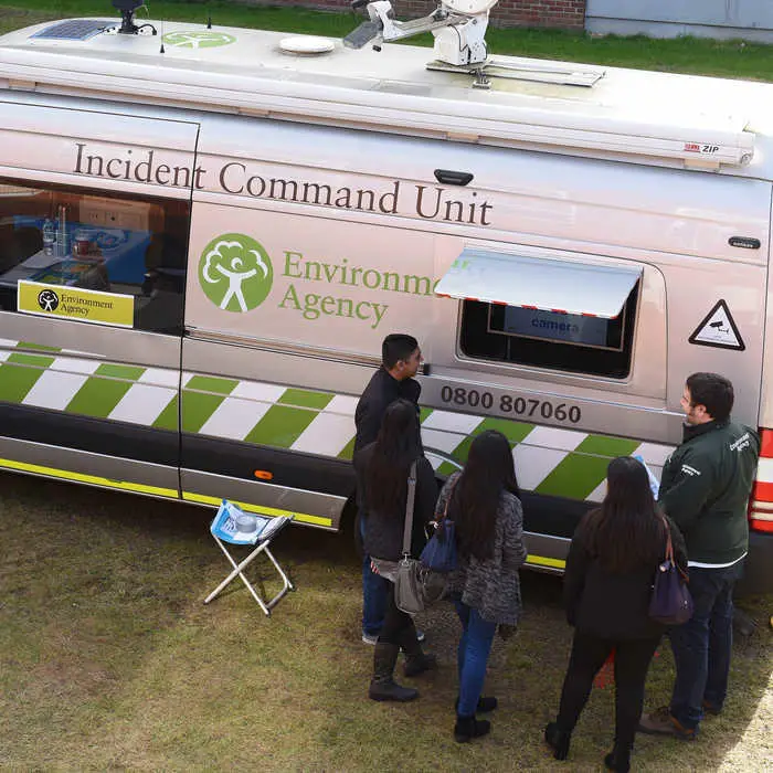 Environment Agency Incident Command Unit on Brunel campus