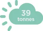 39 tonnes