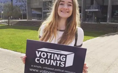 image of Third year Politics student 'Voting Counts' website featured in The Guardian and BBC