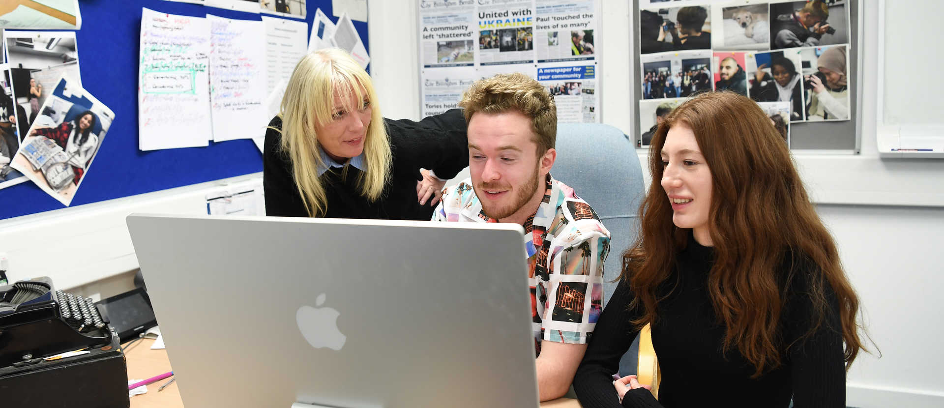 image of three students