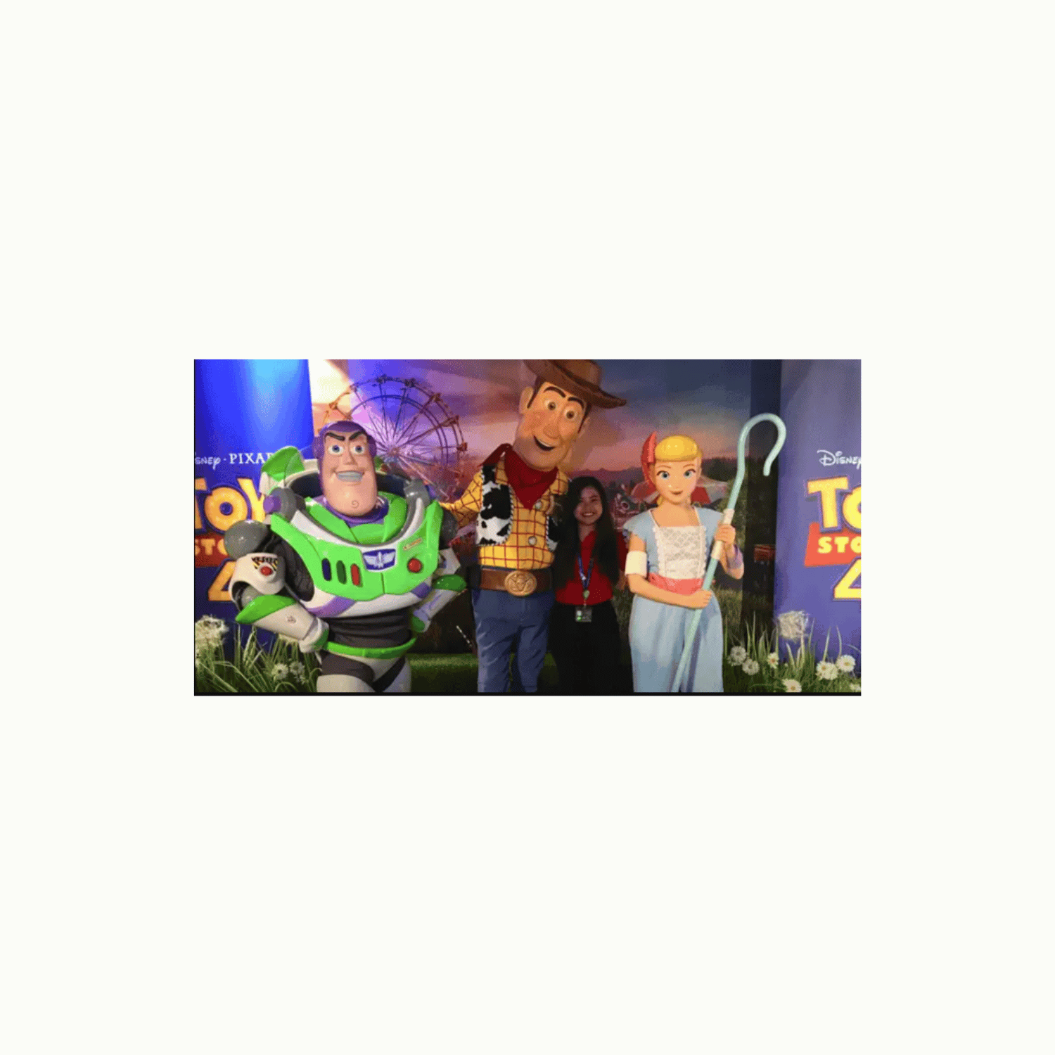 toy story characters with students
