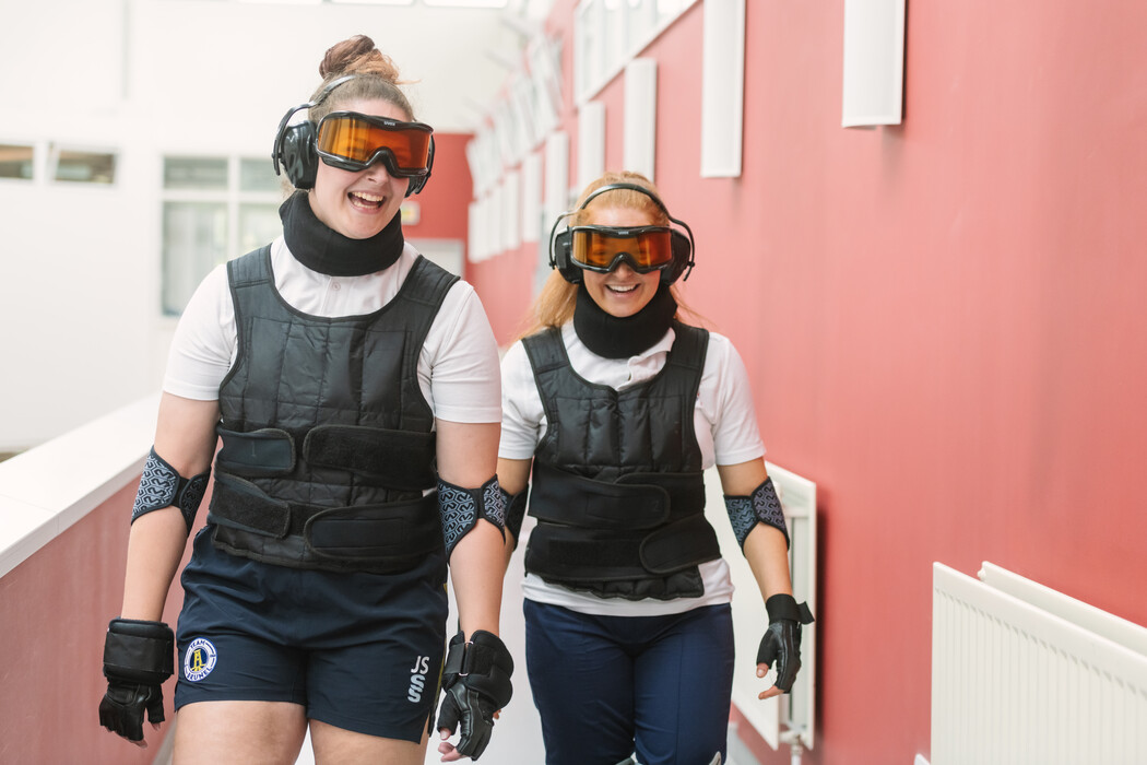 image of two physiotherapy students