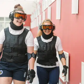 image of two physiotherapy students