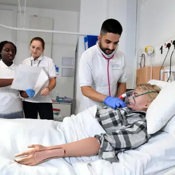 image of physiotherapist and patient