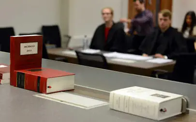 image of Mock trial on a military scale