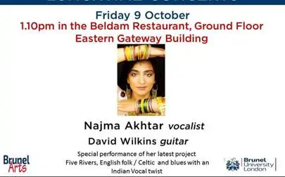 image of Najma Akhtar, vocalist & David Wilkins, guitar