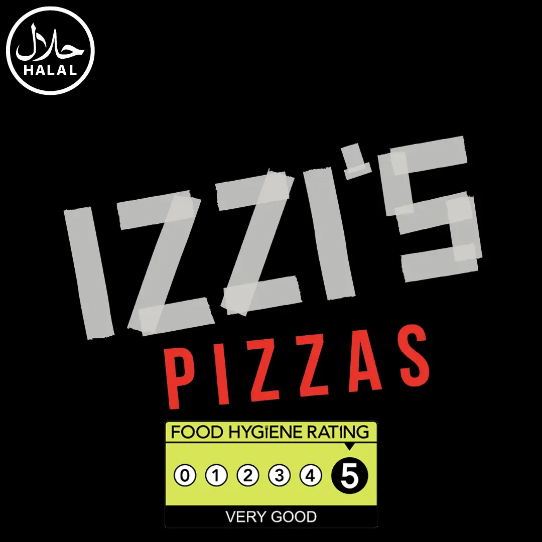 Izzis Pizza with halal logo