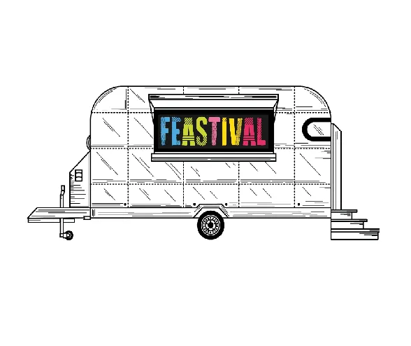 Feastival foodtruck logo square png