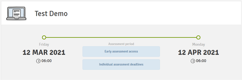 The main assessment deadline