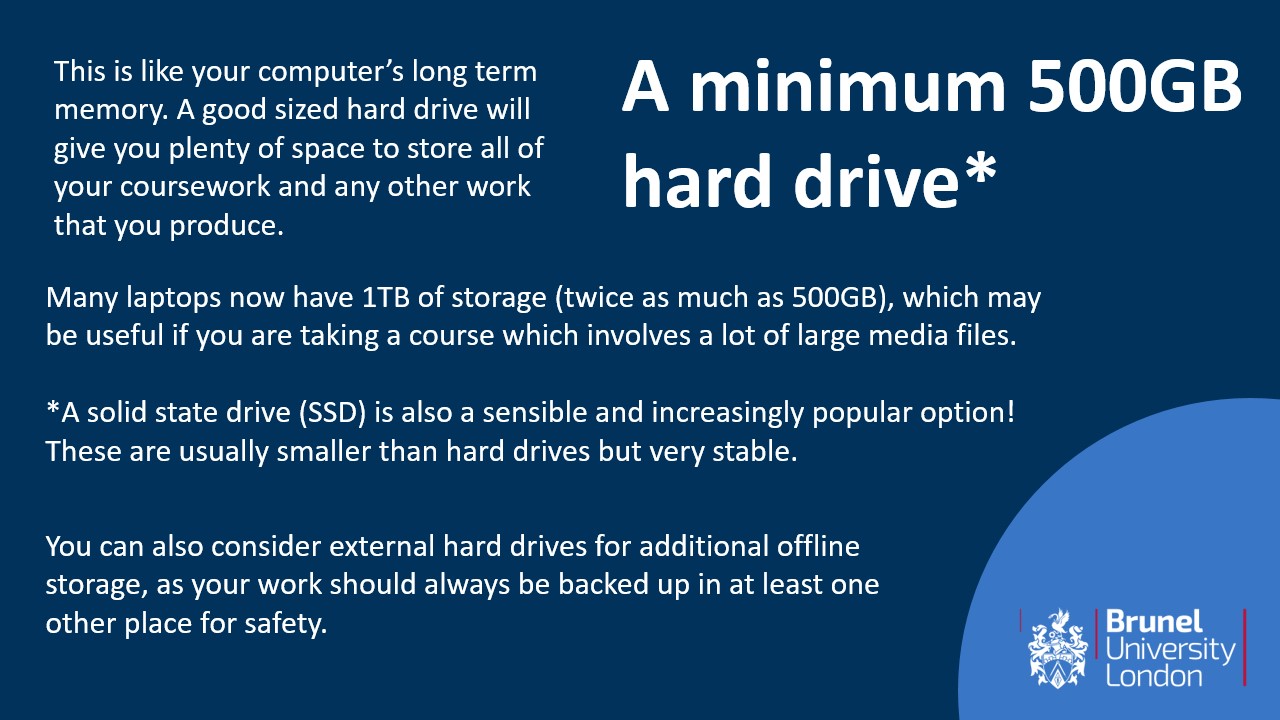 Storage space recommendations