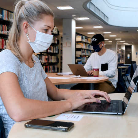 Current student in Library