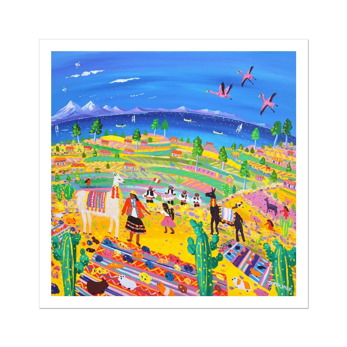 Music and Llamas at the Potato Harvest, Taquile Island, Peru by John Dyer (2)