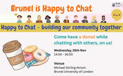 image of Brunel is Happy to Chat (over doughnuts!)