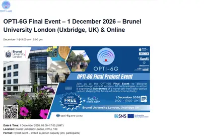 image of OPTI-6G project workshop