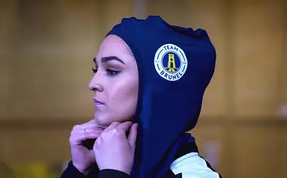 image of First UK university unveils sports hijab