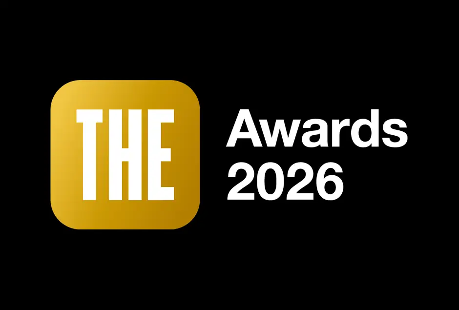 THE Awards 2026 logo white main image
