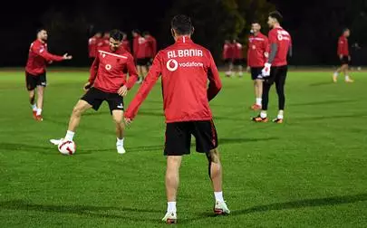 image of Albania prepare at Brunel ahead of crunch game with England