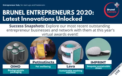 image of BRUNEL ENTREPRENEURS 2020: Latest Innovations Unlocked!