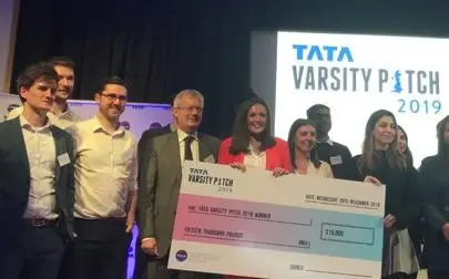 image of Brunel Alumna Lauren Bell WINS the Tata Varsity Pitch 2019 with Cosi Care!