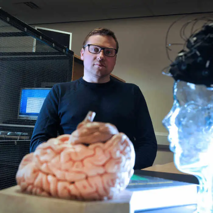 portrait of male psychology PhD student