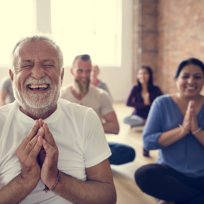 people doing yoga