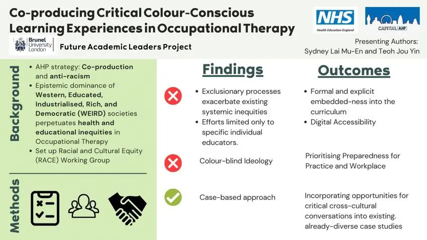 Co-producing Critical Colour-Conscious Learning Experiences in Occupational Therapy