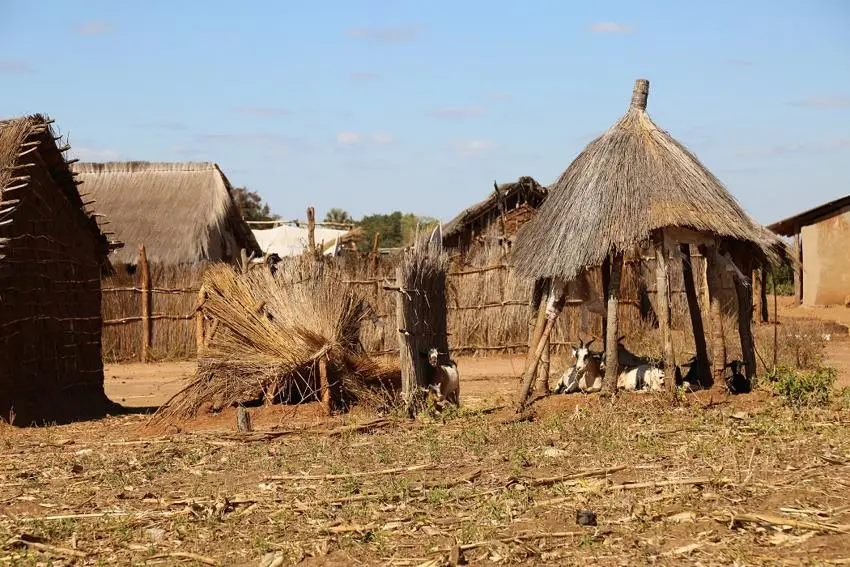 African huts