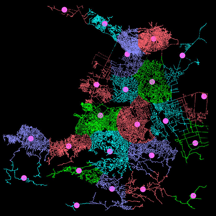 an image of the example Network of Agent Based Model