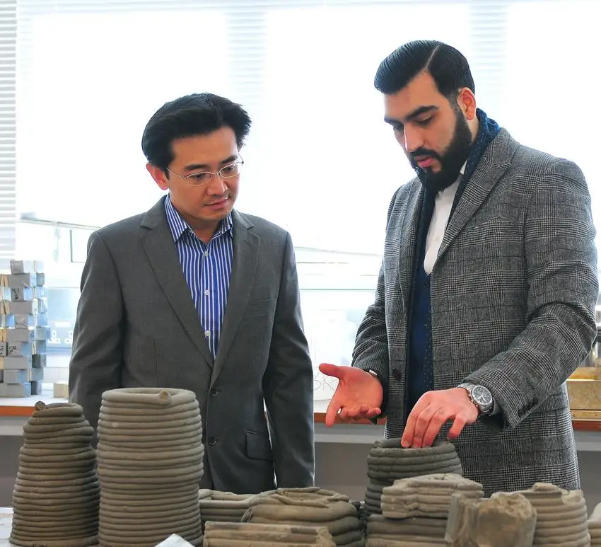 Photo 1. Dr Eujin Pei (left) and Dr Seyed Ghaffar (right)  
