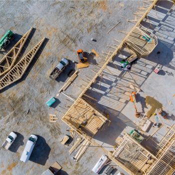 A view of a construction site from above