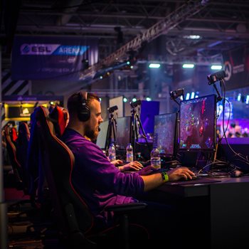 man playing games