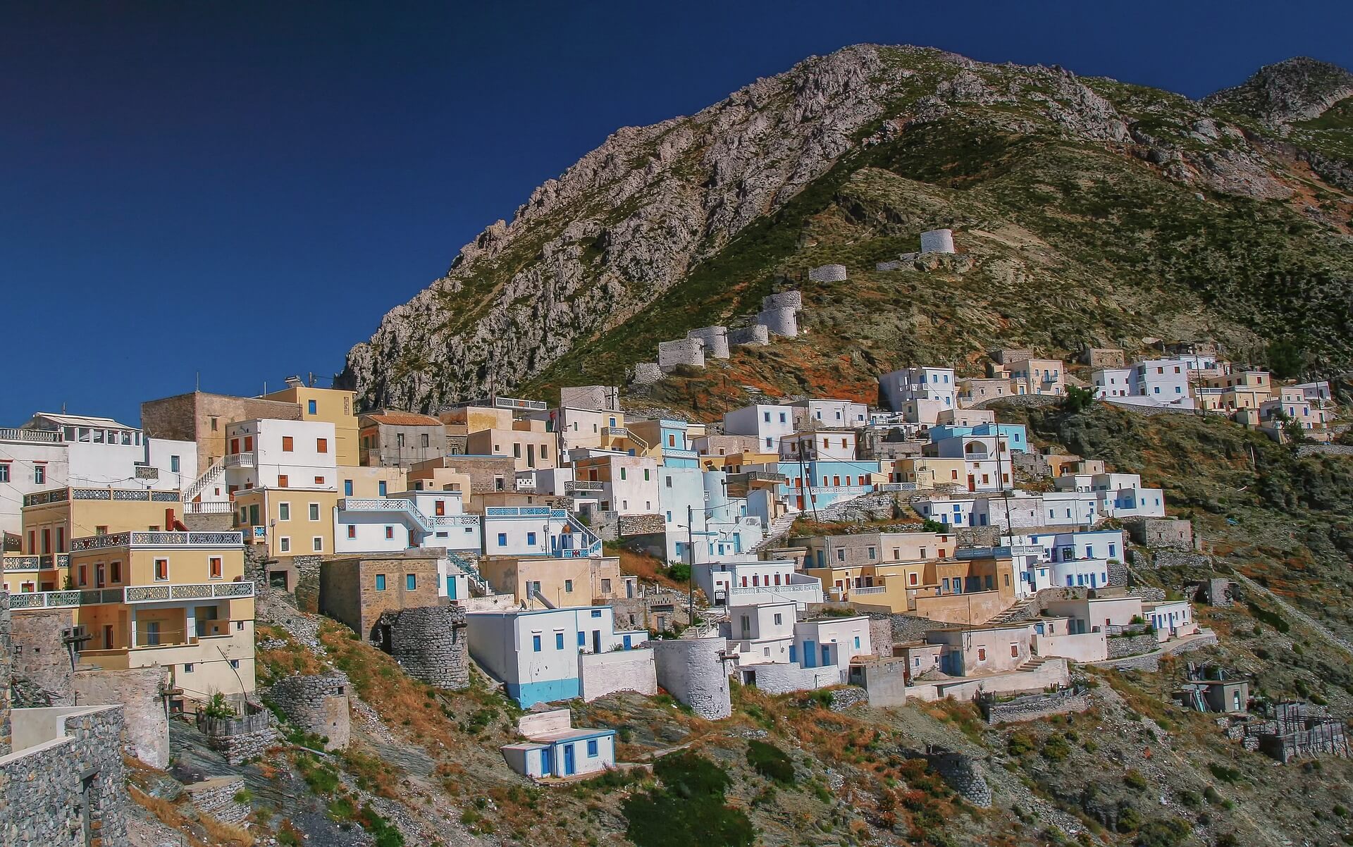 buildings on a sunny hill