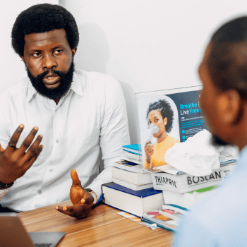 Concerned Patient Talks with Caring Doctor