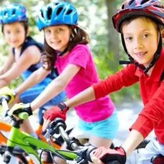 children cycling